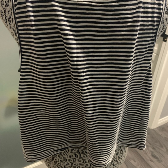 Womens American apparel crop top black and white - Picture 4 of 5